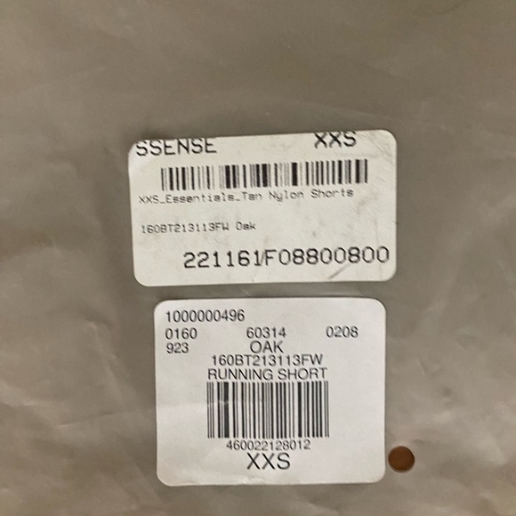 Essentials Fear Of God Women's Tan Shorts XXS NWT - Picture 2 of 5